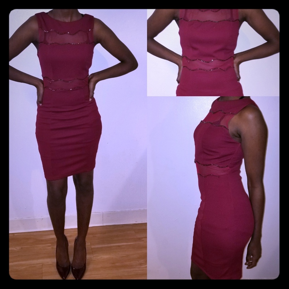 NIKIBIKI RED WINE DRESS